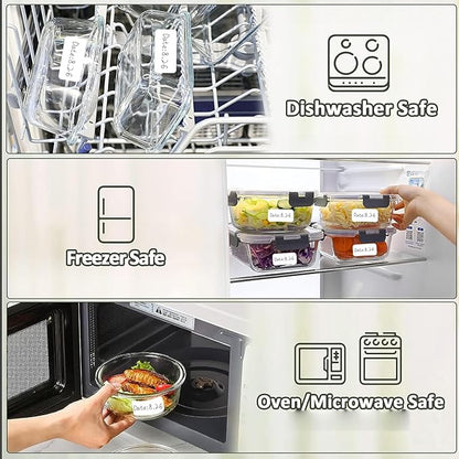 Lrogoe 1000 Pcs Blank Removable Freezer Labels Water Oil Resistant for Food Containers Jars Pantry Organization (Each Measures 1” x 2”)