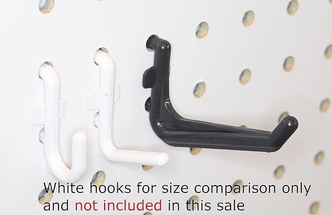 JSP Manufacturing Jumbo Pegboard Hooks Black Garage Tools Hammer Air Tool Storage Organization Jewelry (100)