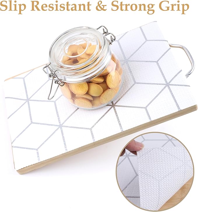 Shelf Liner for Kitchen Cabinets Non Adhesive15 Inch Wide X 20 Ft Cabinet Drawer Liners for Shelves Non Slip Waterproof Strong Grip Mat for Closet Bathroom Pantry Cupboard Refrigerator