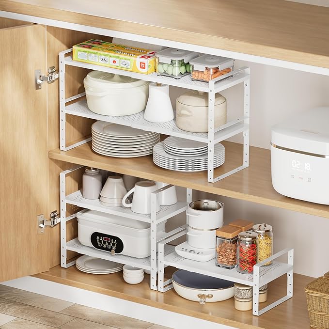 Multi-Functional Metal Shoe Rack, Space-Saving, Perfect for Entryway, Closet, Bathroom, etc. - Sturdy and Durable, High Weight Capacity(2PACKS/White/Medium)