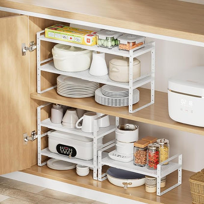 Multi-Functional Metal Shoe Rack, Space-Saving, Perfect for Entryway, Closet, Bathroom, etc. - Sturdy and Durable, High Weight Capacity(3PACKS/White/Medium)