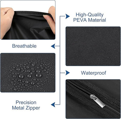 Dress Bags for Gowns,60" Long Dress Garment Bag, Garment Bags for Hanging Clothes,Dress Cover with Clear Window for Women's Coats, Formal Gowns, and Evening Dresses (Black)