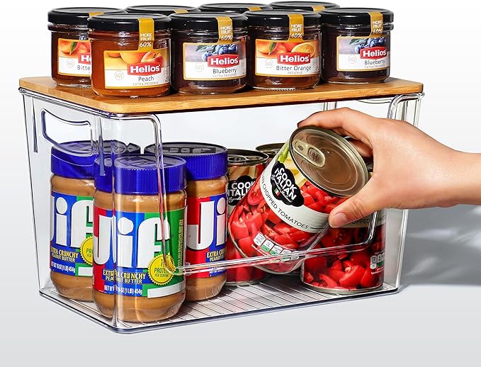 Pantry Organizer and Storage Stackable Kitchen Pantry Basket for Onion, Potato, Vegetable, Produce