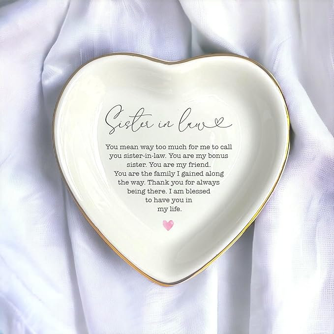 Bridesmaids & Maid of Honor Gifts - Future Sister & Sister Groom Dish and Jewelry for Wedding Day