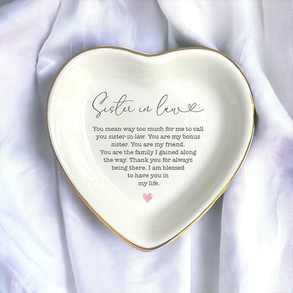 Bridesmaids & Maid of Honor Gifts - Future Sister & Sister Groom Dish and Jewelry for Wedding Day