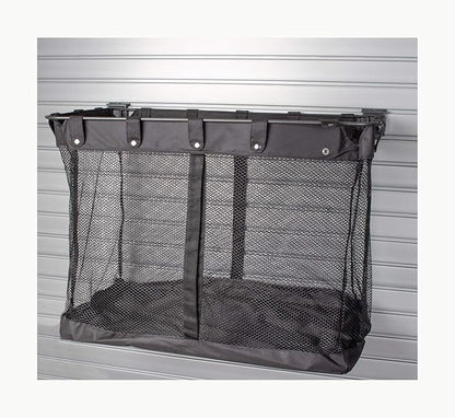 HandiWall Large Mesh Basket for Ball and Sports Storage on Garage Slatwall Panels