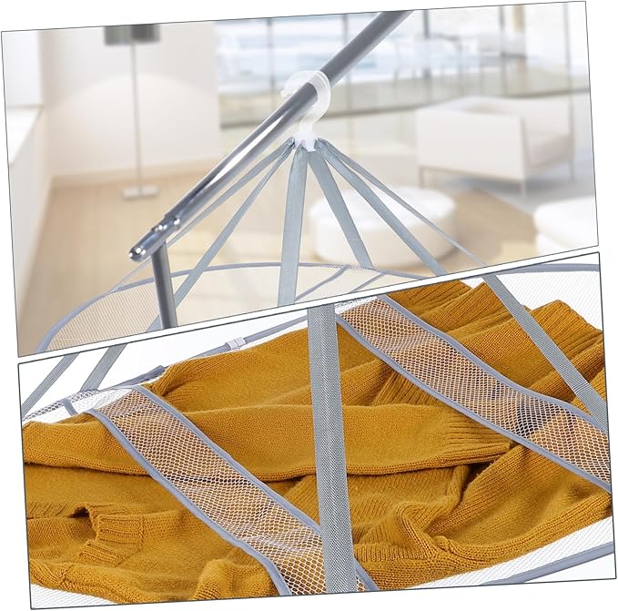 PRETYZOOM Multi-Functional Breathable Mesh Drying Rack Flat Clothes Dryer for Sweaters and Laundry Portable Hanging Net for Indoor/Outdoor Use Adjustable and Foldable Design