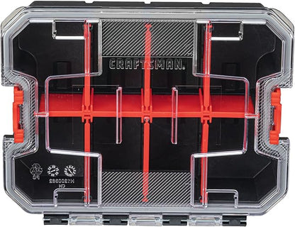 CRAFTSMAN VERSASTACK Storage Organizer, Small Parts Organizer, 8 Compartments, Lid Includes Secure Latch (CMST17827)