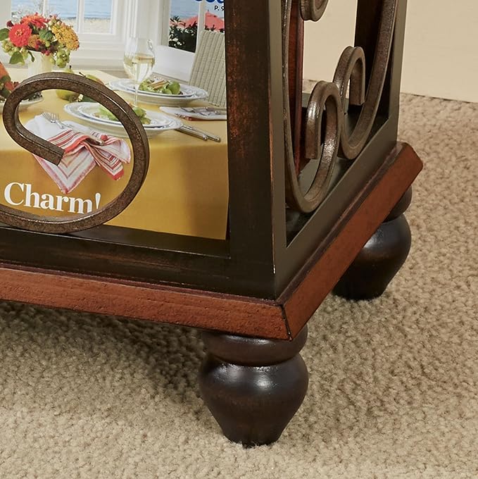 Touch of Class Ashburn Regal Walnut Magazine Newspaper Catalog Rack