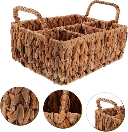 Alipis Organizing Pantry Baskets Woven Storage Holder for Cutlery Desktop Sundry Organizer Basket