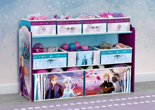 Disney Frozen Deluxe 9 Bin Design and Store Toy Organizer by Delta Children, Greenguard Gold Certified