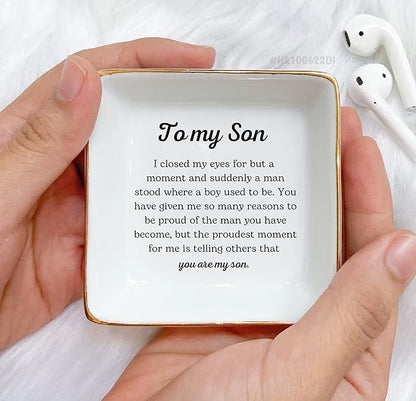 to My Son Gift Ring Dish, Son Gift from Parents, Son Wedding Gift, Son Present, Son Gift, Groom Wedding Gift, Son Present Groom Gift, Son Graduation Gift, Son Birthday Gift