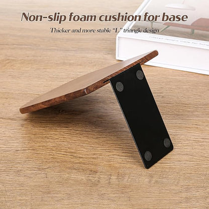 2 Wooden “L” Triangle Bookshelf Bookends, Extra Heavy Duty Wooden Bookends for Heavy Books, Creative Decorative, Non-Slip, Handmade Walnut (Black Walnut, Large)