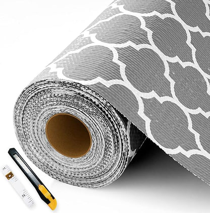 Shelf Liners for Kitchen Cabinets Non-Adhesive, Non-Slip Thickened Shelf Paper Waterproof Washable for Drawer Dresser Pantry Shelve Bathroom Protector Liner