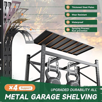 Letaya 3000LBS Storage Shelves Heavy Duty,70" H Garage Shelving Units, 4 Tier Adjustable Utility Rack Shelf,Large Metal Industrial Shelves,for Shop,Warehouse,Basement (48" W x 24" D x 70" H)