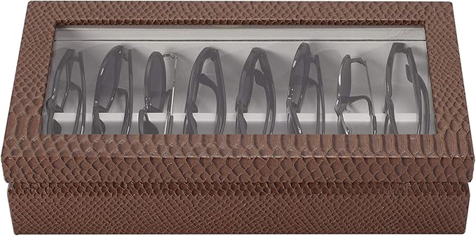 OYOBox Maxi Luxury Eyewear Organizer, Wood Box for Glasses + Sunglasses, Exotic Print Collection