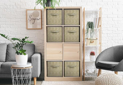 Sorbus Foldable Storage Bins - 11 Inch Sturdy Collapsible Fabric Storage Cubes with Handle - 4 Baskets for Organizing Clothes & Toys - Organization & Storage Baskets for Shelves, Pantry, Closet, Cubby