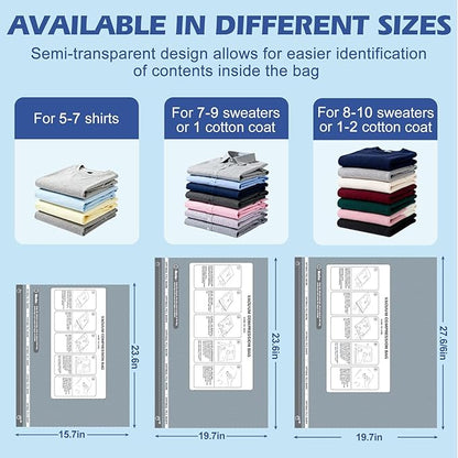 Fantictas Travel Vacuum Storage Bags with Rechargeable Air Pump, 15 Pack Portable Space Saver Bags, Compression Bags for Clothing, Bedding, Seasonal Storage & Packing Bags for Moving