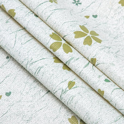 RAY STAR 18X96 Inch Shelf Liner for Kitchen Cabinets, Non-Adhesive Cabinet Liner Washable, PVC Drawer Liner for Dresser Non-Slip Bathroom (Green-Floral)(2 Roll)