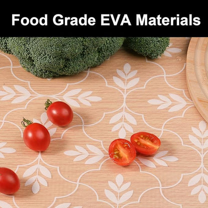 Cooyes Shelf Liners for Kitchen Cabinets Waterproof & Oil-Proof Kitchen Cupboard Mats Non-Slip Drawer Mats EVA Material Non Adhesive Fridge Liner for Shelves（17.5" W x 197" L）
