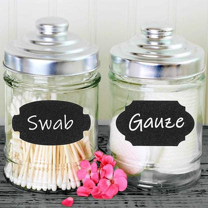 Mr. Pen- Chalkboard Labels, 150 pcs, Assorted Shapes, 1 White Chalk Marker and Small Towel, Label Stickers for Bottle, Food, Jar and Storage Bins