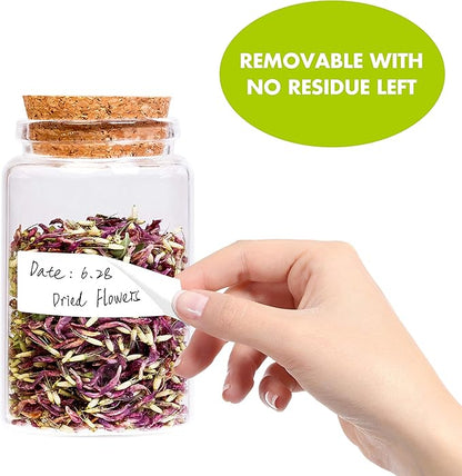 500 Blank Removable Freezer Labels Water Oil Resistant with Perforation Line for Food Containers Jars Pantry Organization