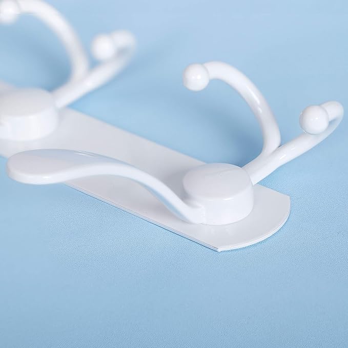 WEBI Coat Rack Wall Mount,Coat Hooks Wall Mounted,Coat Hanger Wall,Hook Rack Rail,Wall Coat Rack with Hooks for Hanging Jacket,Clothes,White