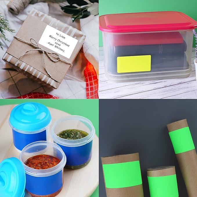 Royal Green 4" x 2" Blank Stickers to Write On Name Tags Color-Coding Labels for Moving, and Storage Boxes - 108 Sheets, 324 Labels (Metallic Gold)