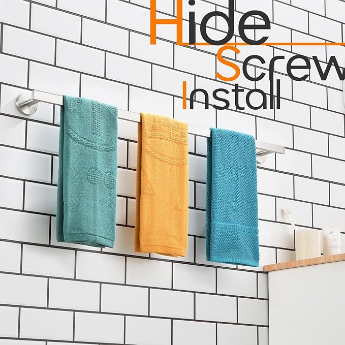 36 Inch Bathroom Towel Bar Bath Towel Rack Kitchen Towel Holder Long Towel Rails Wall Mounted SUS304 Stainless Steel Brushed Nickel AN4001BR-L36