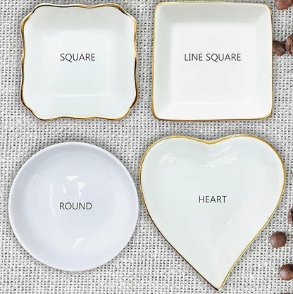 HatafaFurni Custom Text Ring Dish, White Ceramic Jewelry Dish, Design Your Own Text Ring Dish, Personalized Trinket Dish, Bridesmaid Gift, Script Dish Engagement Gift, Your Design Here