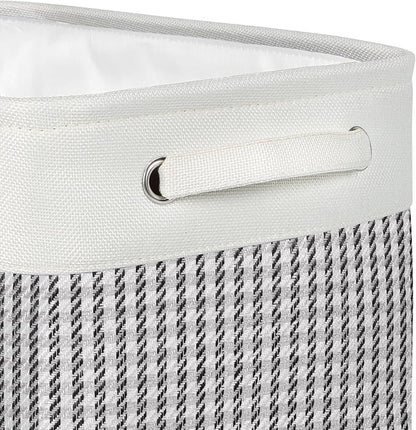 Kntiwiwo Foldable Storage Bin Collapsible Fabric Storage Basket Cube with Durable Handles Closet Organizer Bins for Organizing Shelves Drawers, Set of 3, 15" x 10" x 9.5", Houndstooth