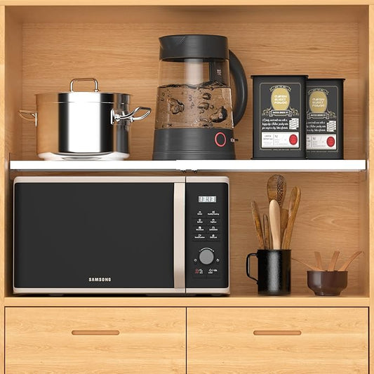 Adjustable Closet Storage Shelves, Expandable Wardrobe Shelves Organizer System with Sticker for Kitchen, Cupboard, Wardrobe, Under Sink and Bathroom 3 Pack (L:16.9'' to 31.5"; W:7.9")