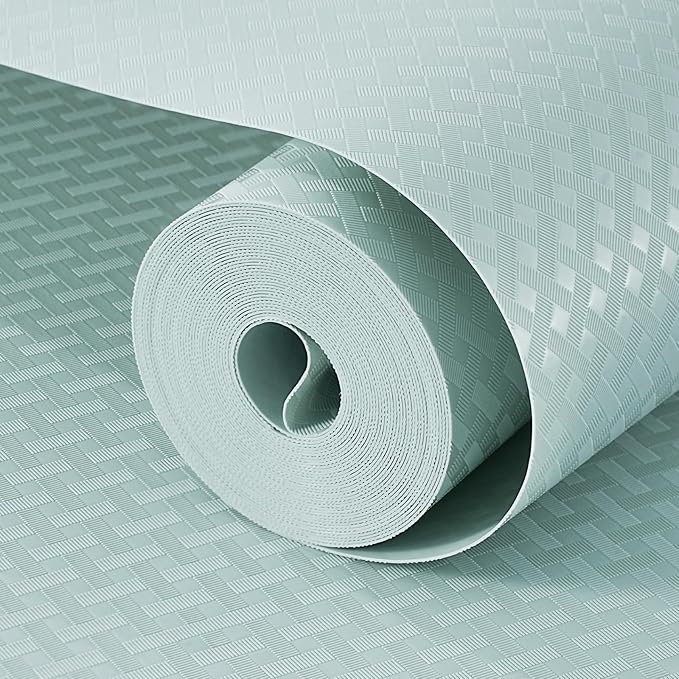 Shelf and Drawer Liner for Kitchen Cabinet, Non-Adhesive 24in x 240in Waterproof Contact Paper Refrigerator Liners Thickened Durable EVA Material Non Slip Mat for Dresser Cupboard Pantry Protector