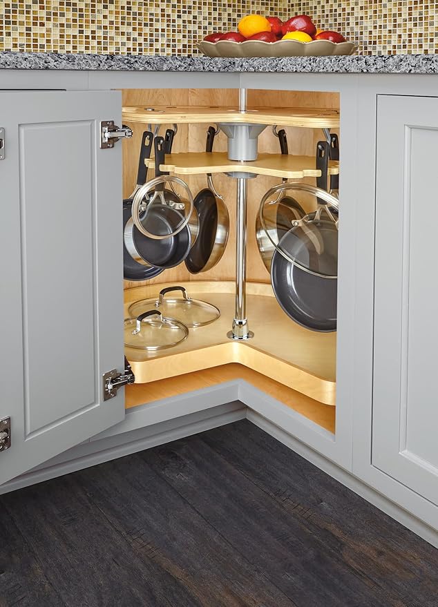 REV-A-SHELF Not So Lazy Susan 2-Shelf for Corner Base Cabinets