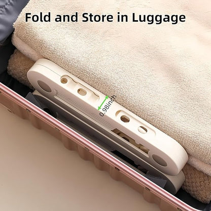 Folding Clothes Drying Rack - Portable Collapsible with Hook - Travel Essentials for Cruise Ship, RV, Hotel & Small Room