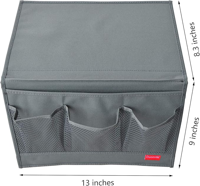 DuomiW Bedside Storage Organizer, Bedside Caddy, Table Cabinet Storage Organizer, TV Remote Control, Phones, Magazines, Tablets, Accessories, Grey