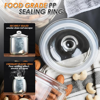Masthome Large Glass Jar,1 Gallon Glass Jar with Lid, Airtight,Dishwasher Safe,Wide Mouth Storage Canister for Pasta,Flour,Nuts,Cookies,& More-Send 15 Food Storage Bags