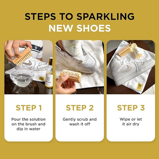 Gold Standard Premium Shoe Cleaning Kit - Sneaker Cleaning Kit for Tennis, Leather, Canvas White Shoe Cleaner Sneakers Kit