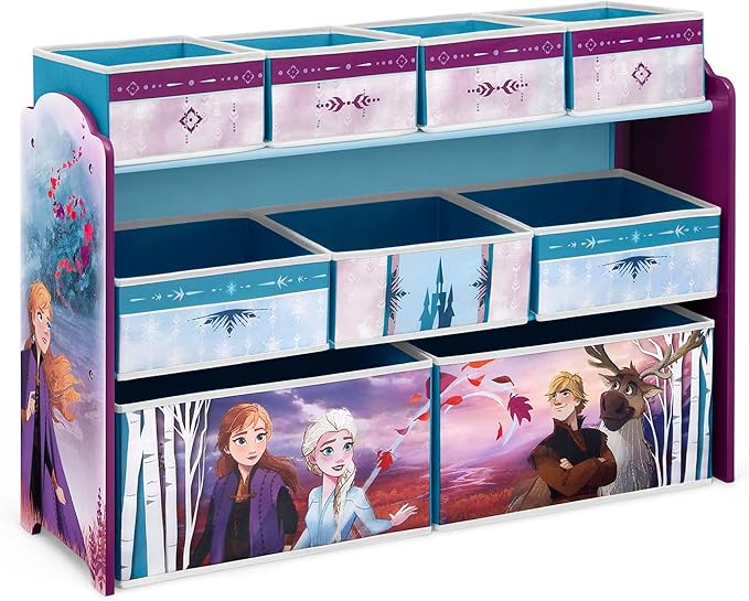 Disney Frozen Deluxe 9 Bin Design and Store Toy Organizer by Delta Children, Greenguard Gold Certified