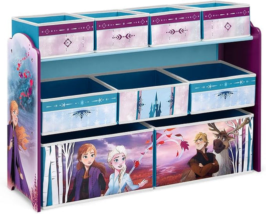 Disney Frozen Deluxe 9 Bin Design and Store Toy Organizer by Delta Children, Greenguard Gold Certified