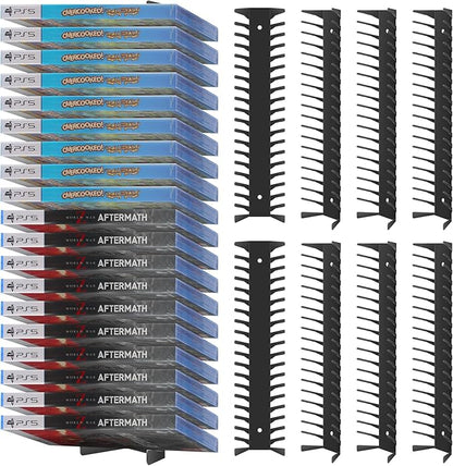 Video Game Storage Wall Mount - 8PCS Heavy-Duty Metal Game Case Holder Media Storage Shelves for PS, Xbox, DVD, Switch Game Organizer Display Stand, Holds up to 152