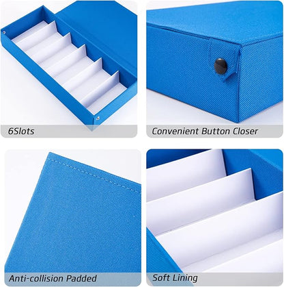TRIUMPH VISION Sunglasses Organizer Storage Eyeglasses Holder - Multiple Glasses Case Box Eyewear Case with Lid