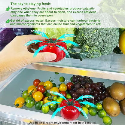 ShuRex Produce Freshness Preserver Saver Kit- Keep Fruits and Vegetables Fresh Longer, Ethylene Gas and Odor Absorber in Refrigerator (2 Pack)