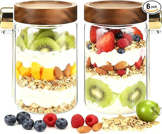30oz Airtight Glass Jar with Metal Spoon Lid Round Coffee Grounds Container Sugar Storage Jar for Spice Rice Tea Pantry Herb Kitchen Seasoning Bath Salts Nuts Cookies (900ml/30oz-2pack(with spoon))