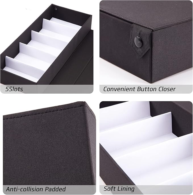 TRIUMPH VISION Sunglasses Organizer Storage Eyeglasses Holder - Multiple Glasses Case Box Eyewear Case with Lid