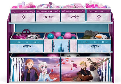 Disney Frozen Deluxe 9 Bin Design and Store Toy Organizer by Delta Children, Greenguard Gold Certified