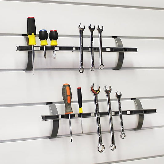 Proslat 11007 Magnetic Tool Holder Designed for Proslat PVC Slatwall, 2-Pack