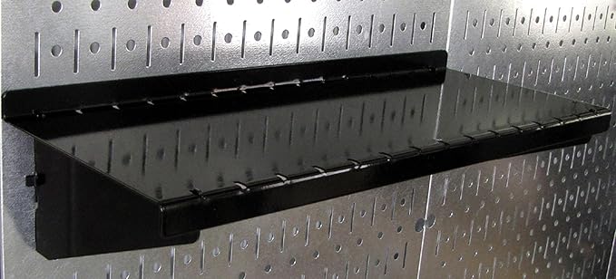 Wall Control Pegboard Organizer 4 ft. Metal Pegboard Standard Tool Storage Kit with Galvanized Toolboard and Black Accessories