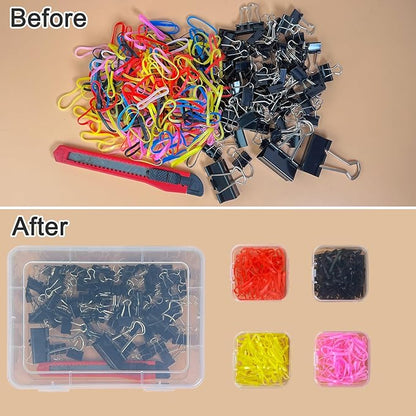 Guyuyii 15 Pcs Bead Storage Containers with Labels | BPA-Free Clear Plastic Organizer Box with Hinged Lid for Earrings, Jewelry, Diamond Painting | Portable & Easy-Open for Fishing Hooks & Small Parts