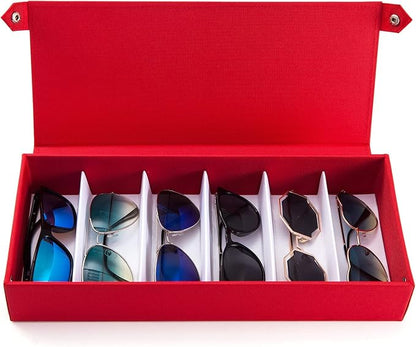 TRIUMPH VISION Sunglasses Organizer Storage Eyeglasses Holder - Multiple Glasses Case Box Eyewear Case with Lid